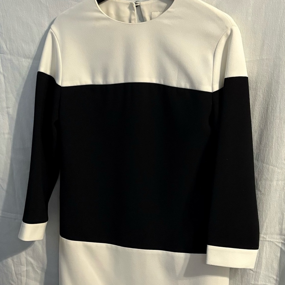 Kate spade, white and black dress, long sleeve